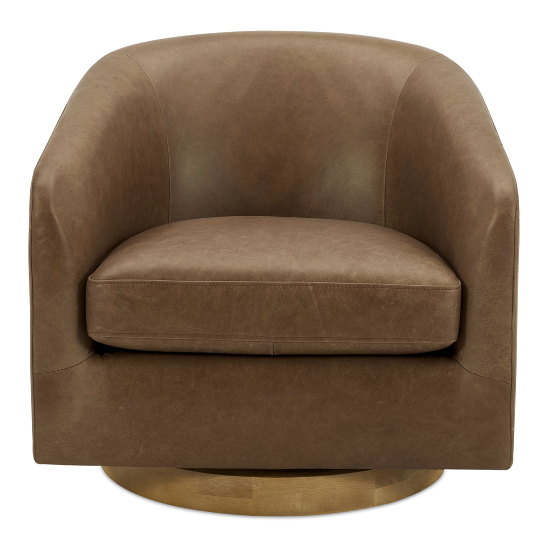 American Home Furniture Moe's Home Collection Oscy Leather Swivel Chair