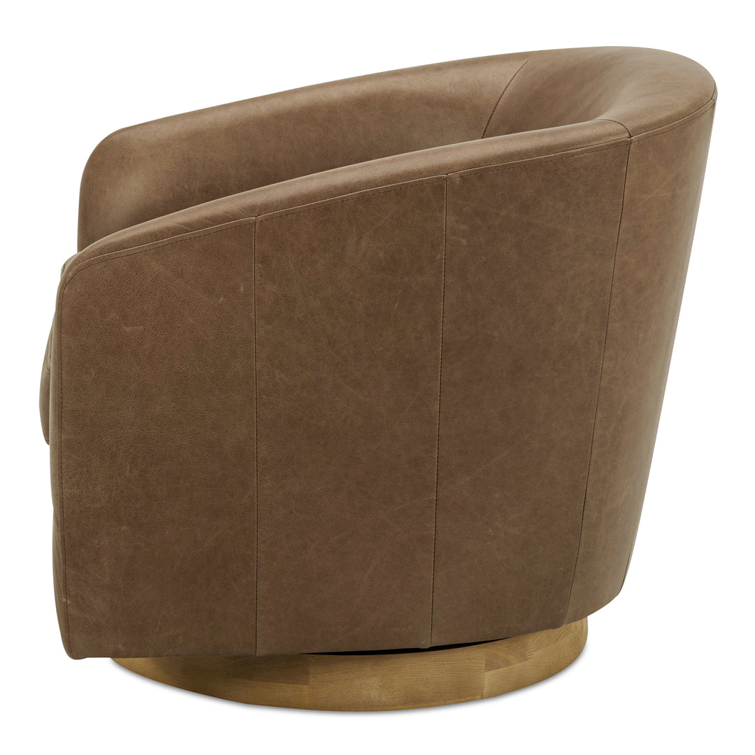 American Home Furniture Moe's Home Collection Oscy Leather Swivel Chair