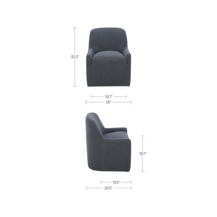 Maisie Rolling Dining Chair