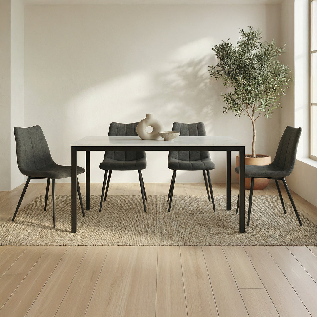 Moe's Home Collection - Parson Dining Table White Marble - KY-1021-02-0 | American Home Furniture