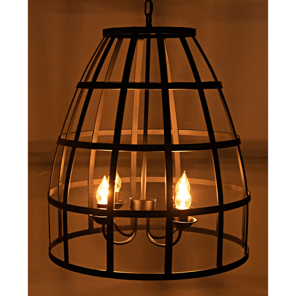 American Home Furniture | Noir - Birdcage Pendant 305, Black Steel