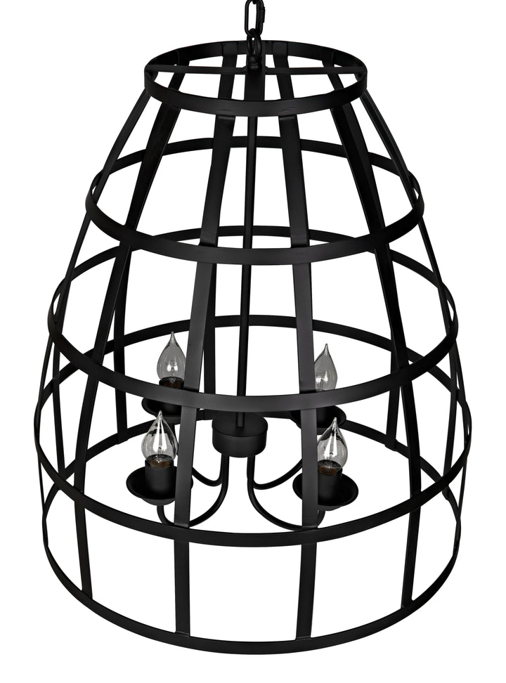 American Home Furniture | Noir - Birdcage Pendant 305, Black Steel