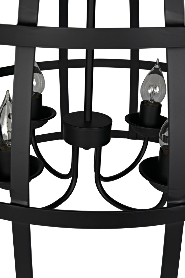 American Home Furniture | Noir - Birdcage Pendant 305, Black Steel