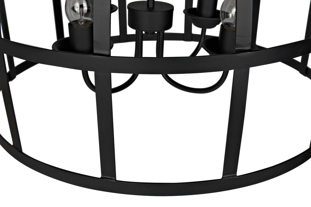 American Home Furniture | Noir - Birdcage Pendant 305, Black Steel