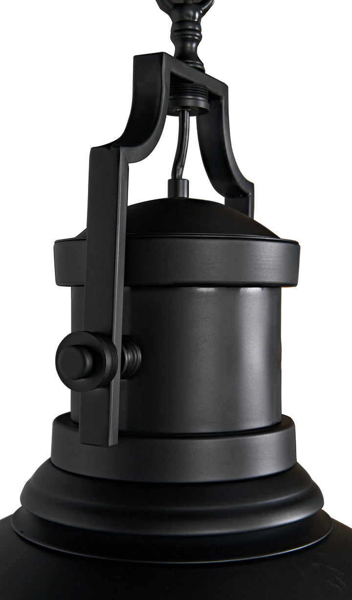 American Home Furniture | Noir - Metal Marine Fixture Pendant, Black Steel