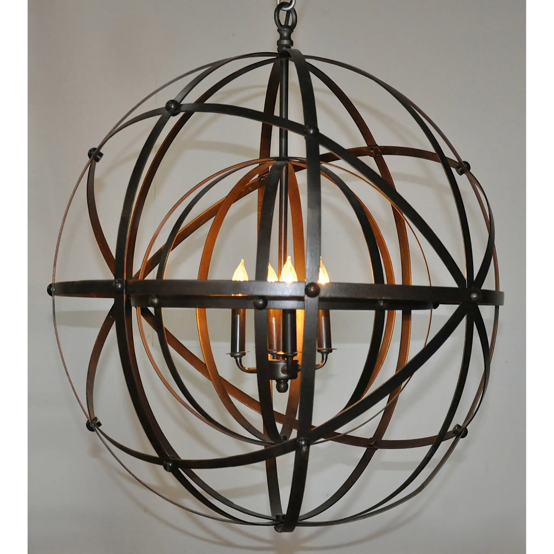 American Home Furniture | Noir - Alchemy Chandelier, Black Metal