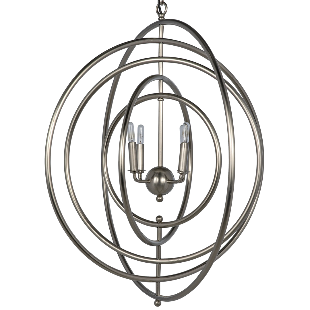 American Home Furniture | Noir - Brooks Pendant, Metal with Antique Silver Finish