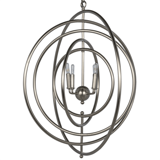 Noir Brooks Pendant, Metal with Antique Silver Finish PENDANT LIGHTING