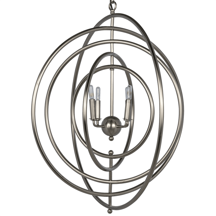 Noir Brooks Pendant, Metal with Antique Silver Finish PENDANT LIGHTING