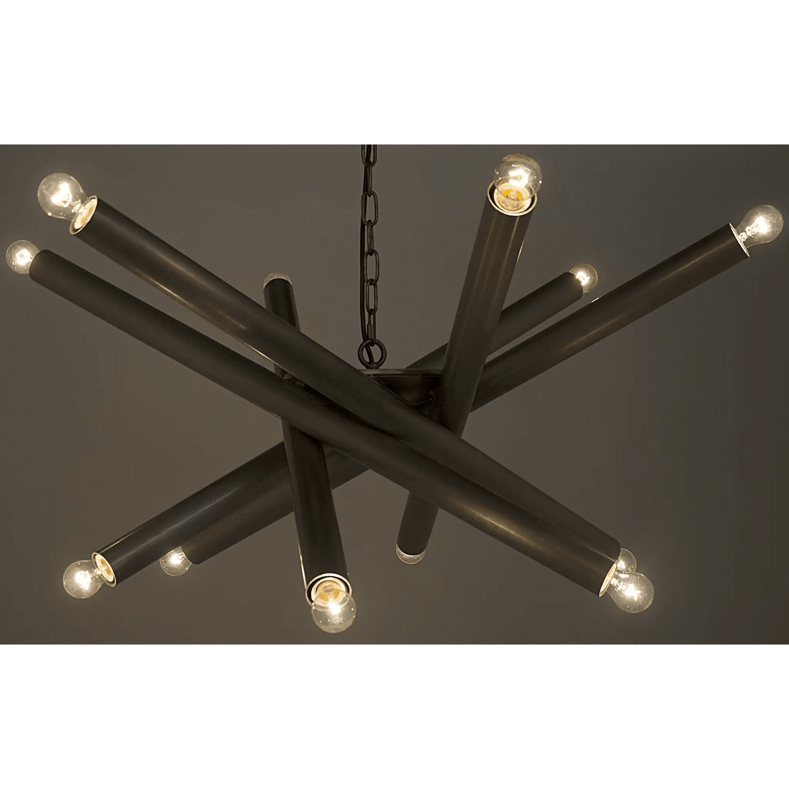 Noir Lex Chandelier, Metal with Antique Silver Finish CHANDELIERS