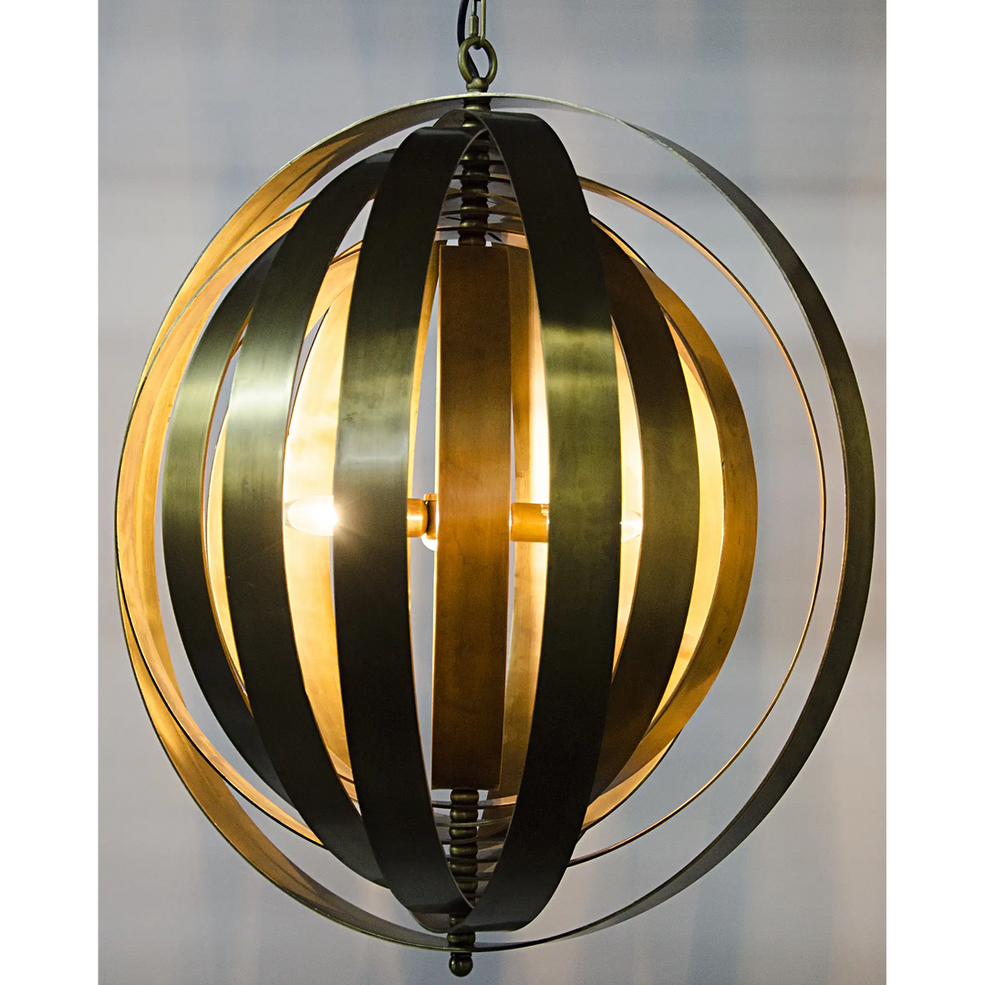 American Home Furniture | Noir - Tournant Pendant, Antique Brass