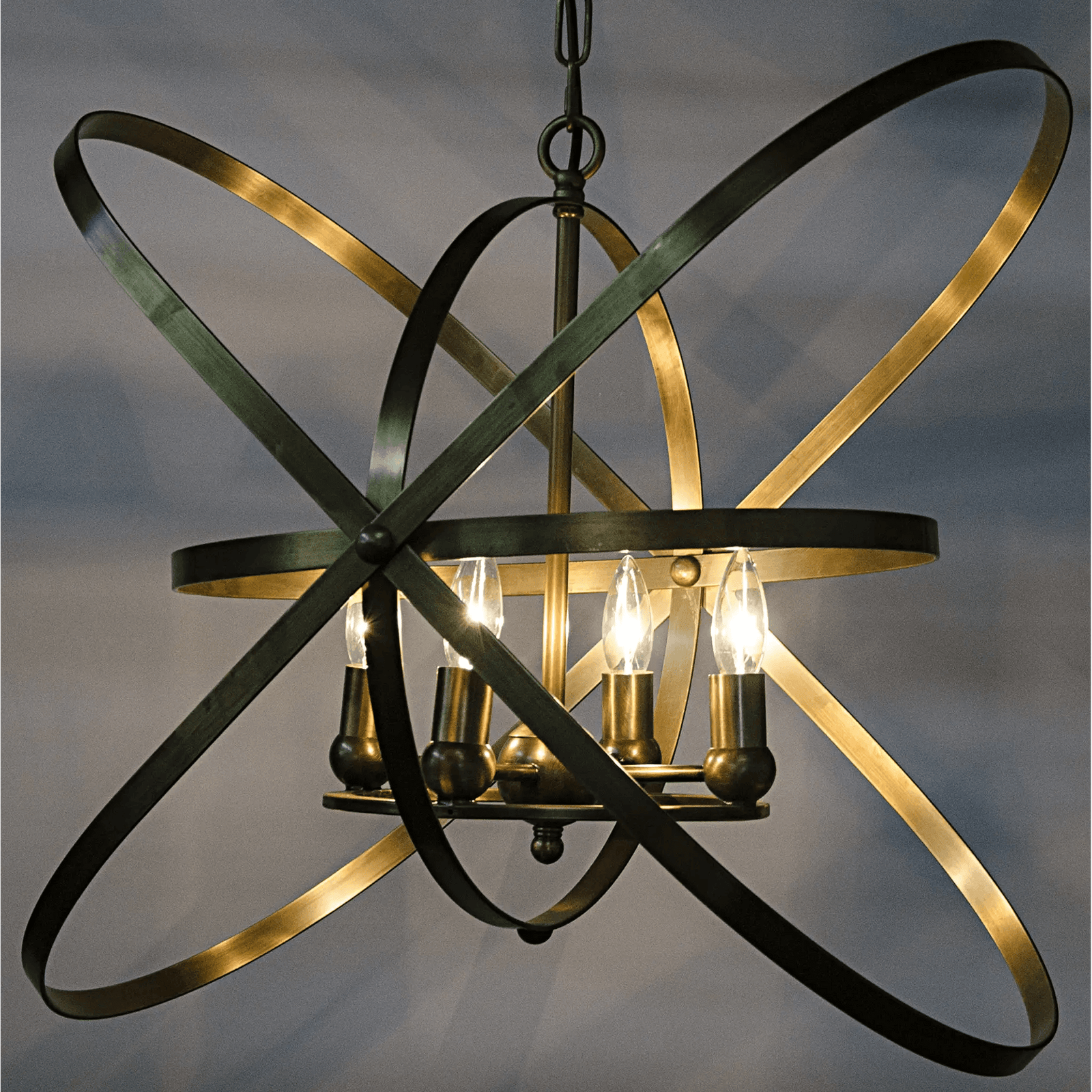 Noir Sassari Pendant, Metal with Brass Finish PENDANT LIGHTING