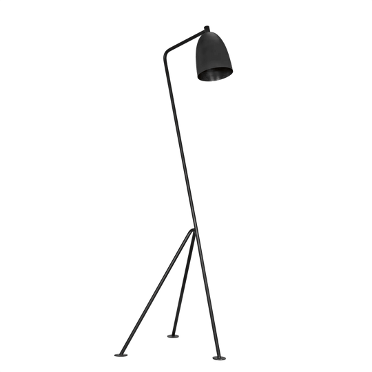 Noir Asti Floor Lamp, Black Steel FLOOR LAMPS