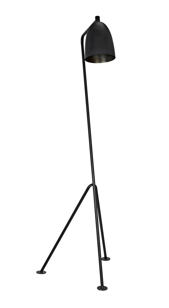 American Home Furniture | Noir - Asti Floor Lamp, Black Steel