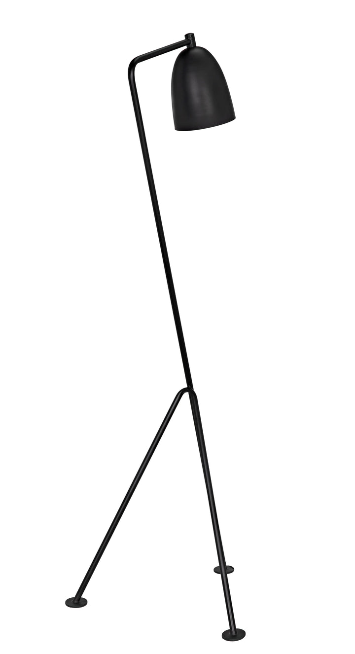 American Home Furniture | Noir - Asti Floor Lamp, Black Steel