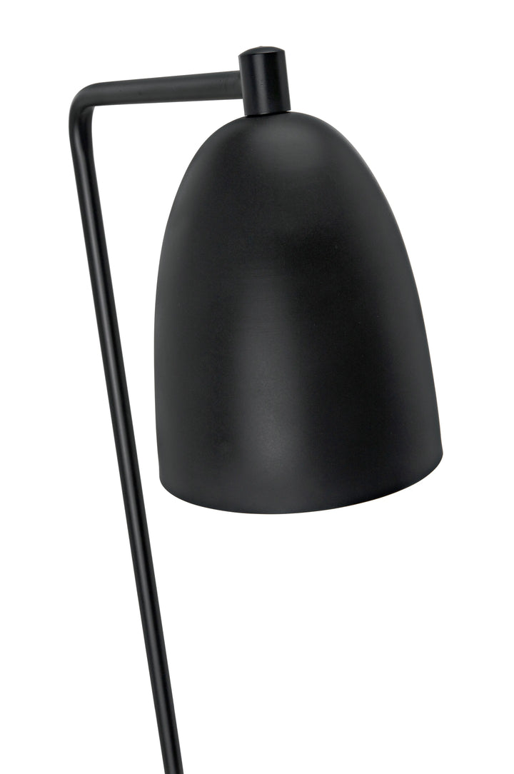 American Home Furniture | Noir - Asti Floor Lamp, Black Steel