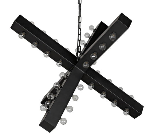Noir Cruzar Light, Black Steel CHANDELIERS