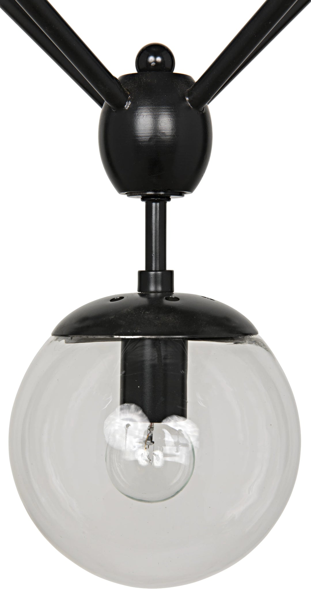 American Home Furniture | Noir - Pluto Chandelier, Small, Black Steel