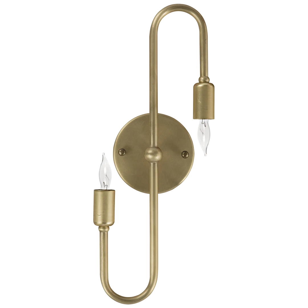 American Home Furniture | Noir - Rossi Sconce, Metal with Brass Finish