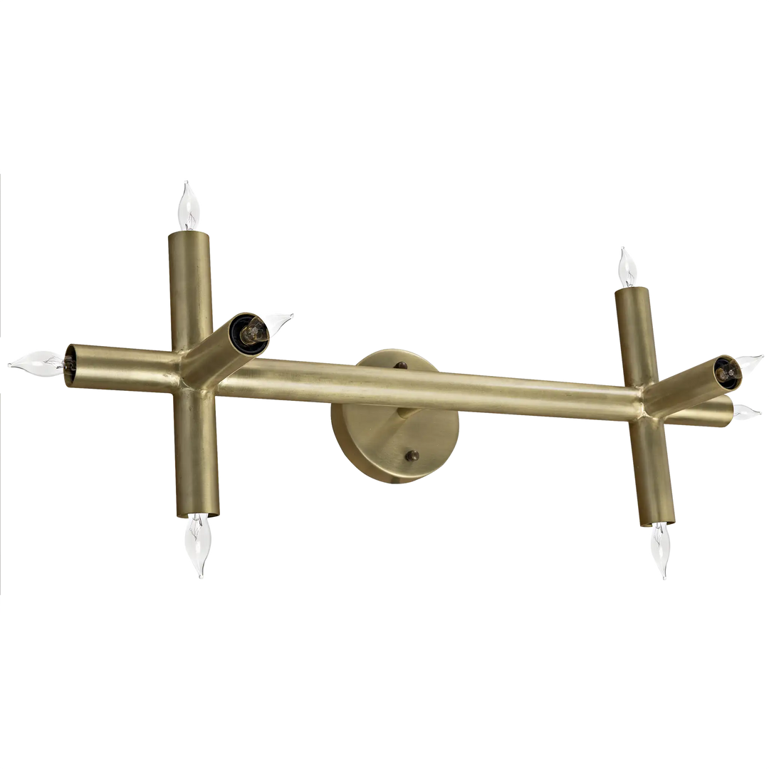 American Home Furniture | Noir - Salome Sconce, Metal with Brass Finish