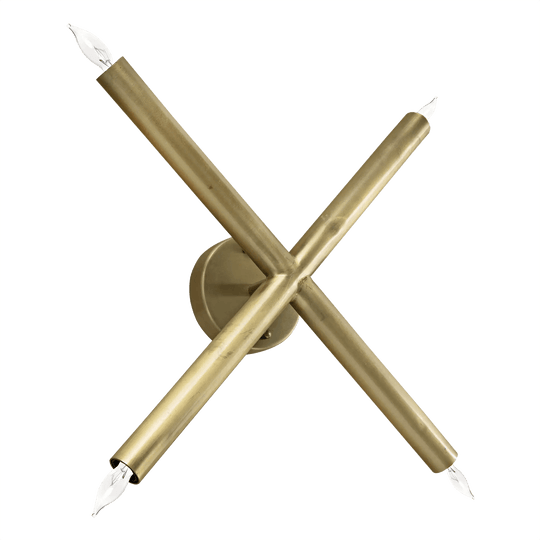 Noir Cross Sconce, Metal with Brass Finish WALL SCONCES
