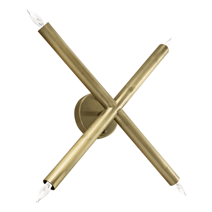 Noir Cross Sconce, Metal with Brass Finish WALL SCONCES