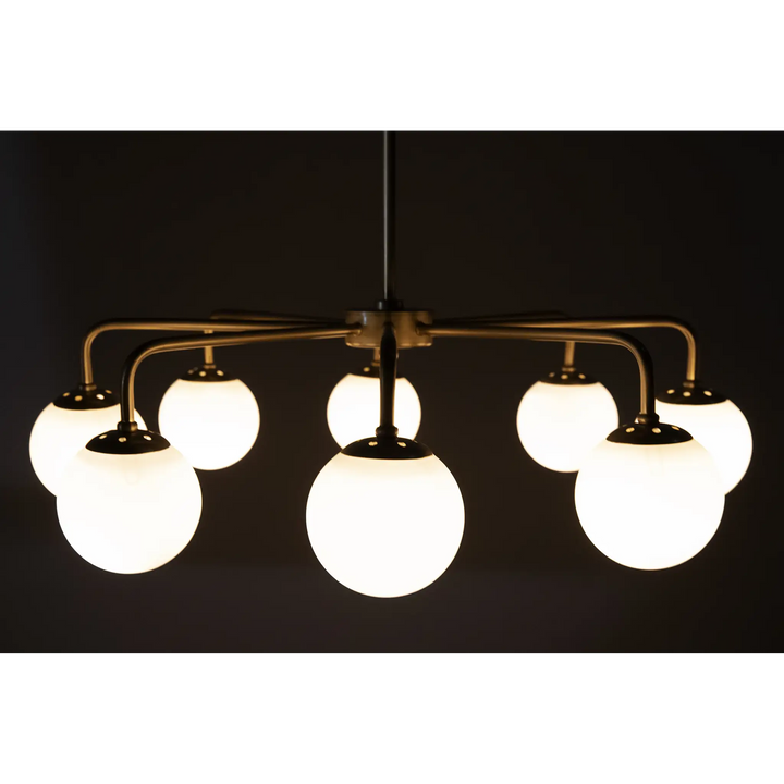 American Home Furniture | Noir - Larenta Chandelier, Antique Brass and Glass