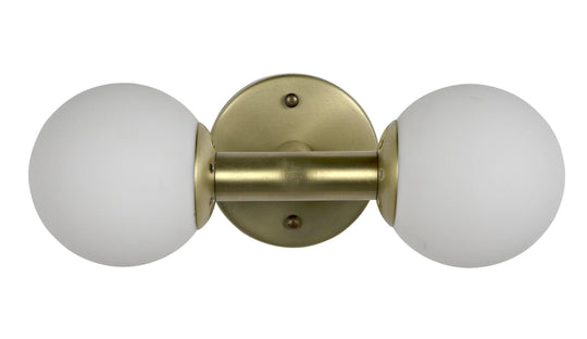 Noir Antiope Sconce, Antique Brass and Glass WALL SCONCES