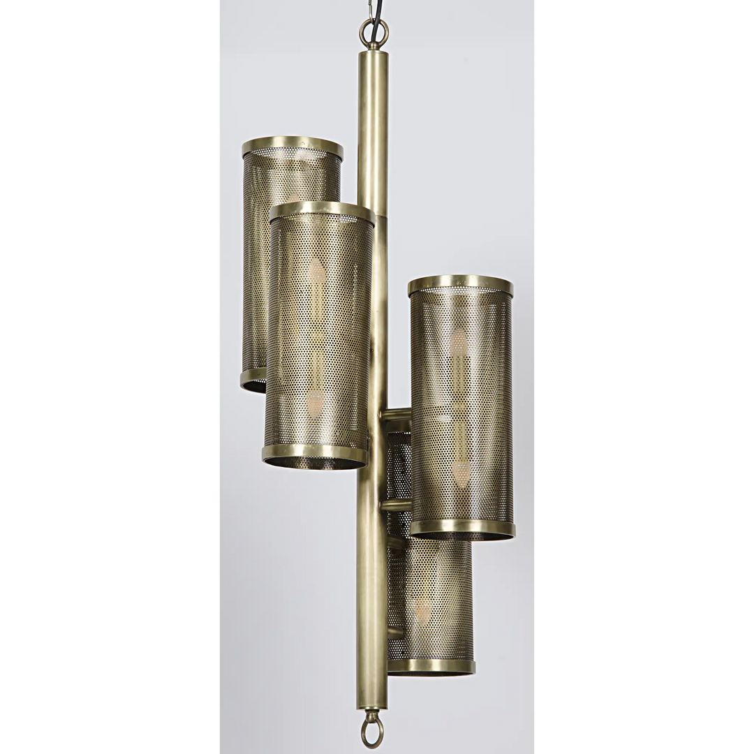 American Home Furniture | Noir - Pisa Pendant, Metal with Brass Finish