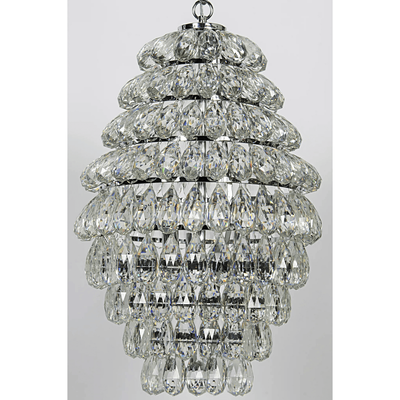 Noir Illumination Chandelier, Chrome Finish and Glass CHANDELIERS