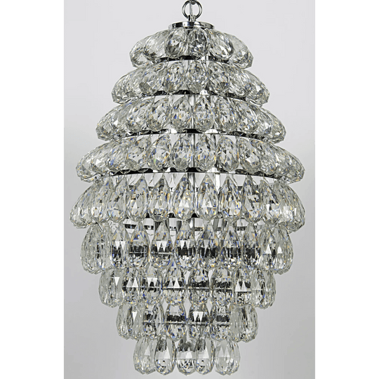 Noir Illumination Chandelier, Chrome Finish and Glass CHANDELIERS