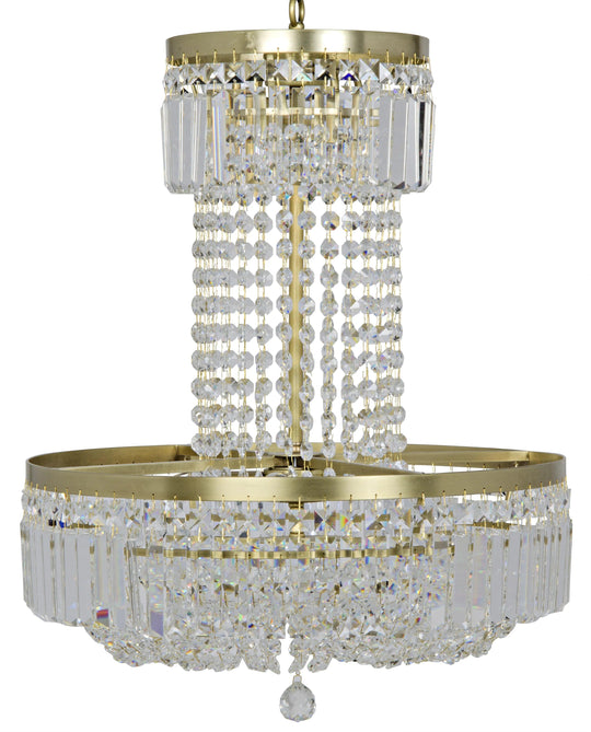 Noir St. Petersburg Chandelier, Antique Brass and Glass CHANDELIERS