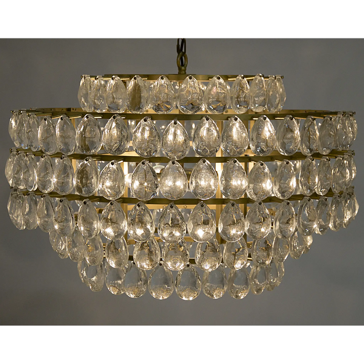 American Home Furniture | Noir - Linden Chandelier, Antique Brass, and Black Steel