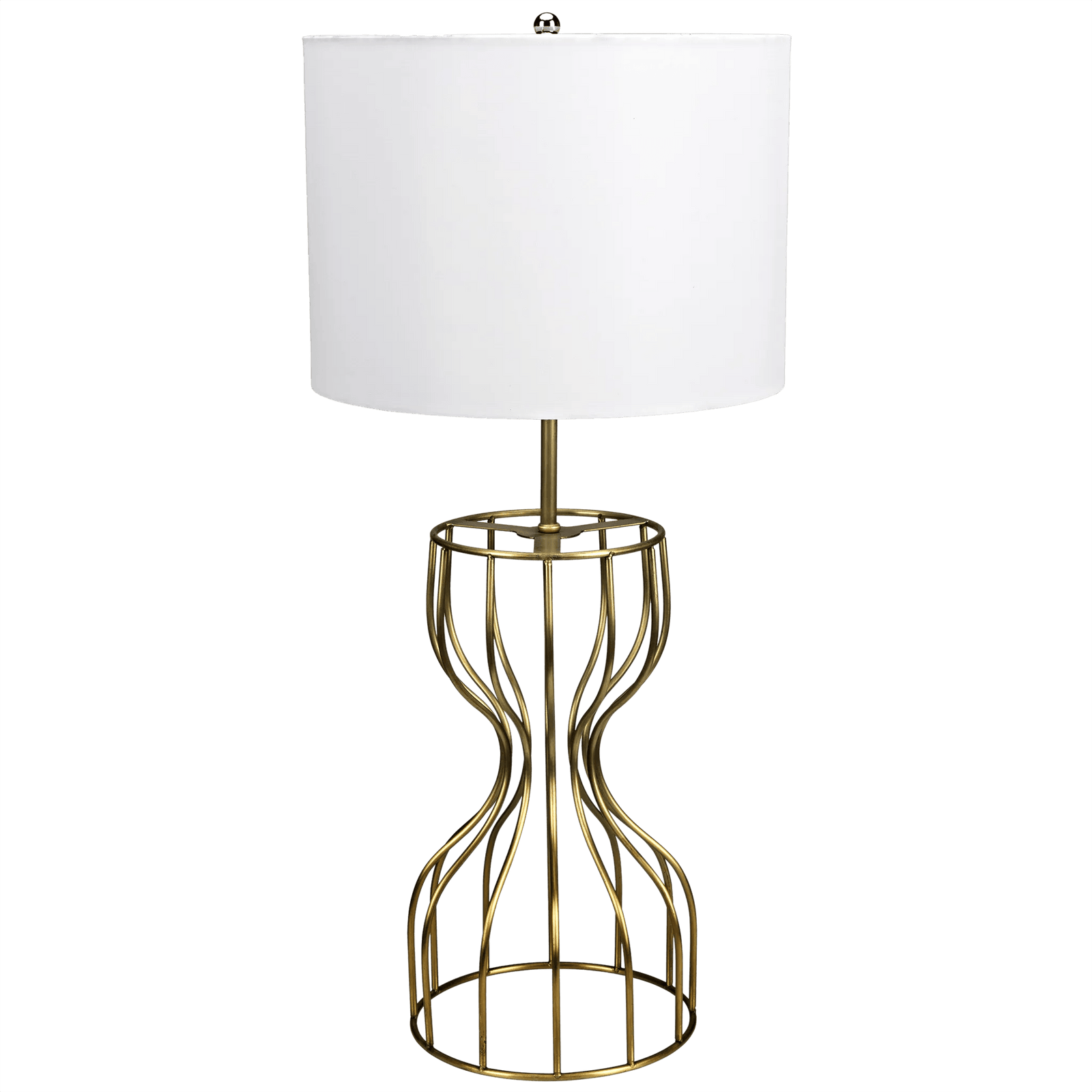 Noir Perry Table Lamp with Shade, Metal with Brass Finish TABLE LAMPS