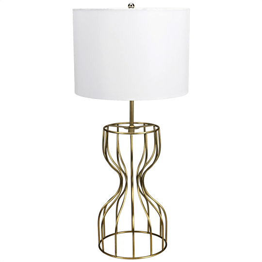 Noir Perry Table Lamp with Shade, Metal with Brass Finish TABLE LAMPS
