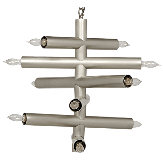 Noir Alex Chandelier, Metal with Antique Silver Finish CHANDELIERS