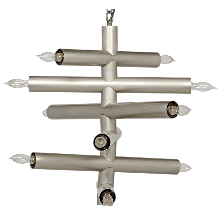Noir Alex Chandelier, Metal with Antique Silver Finish CHANDELIERS