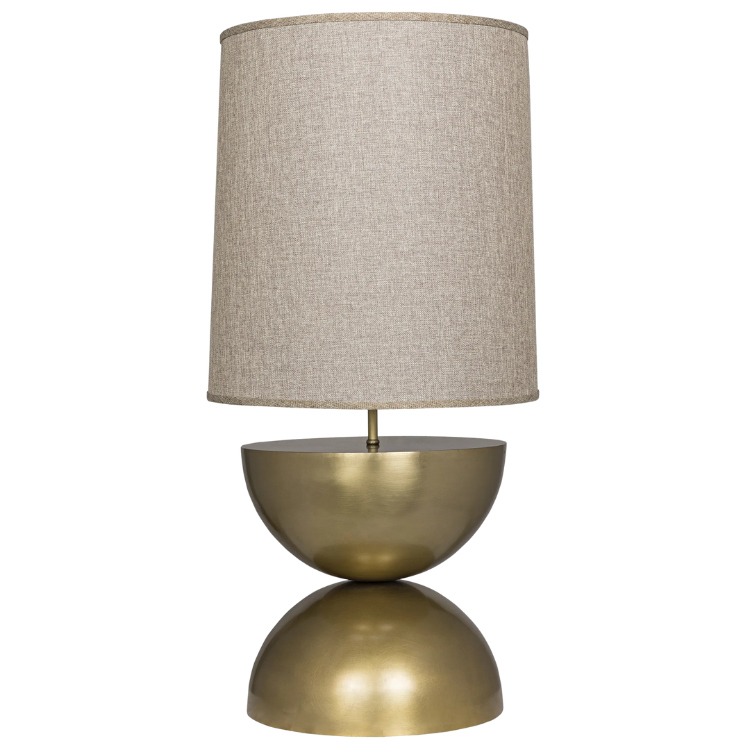 American Home Furniture | Noir - Pulan Table Lamp, Metal with Brass Finish