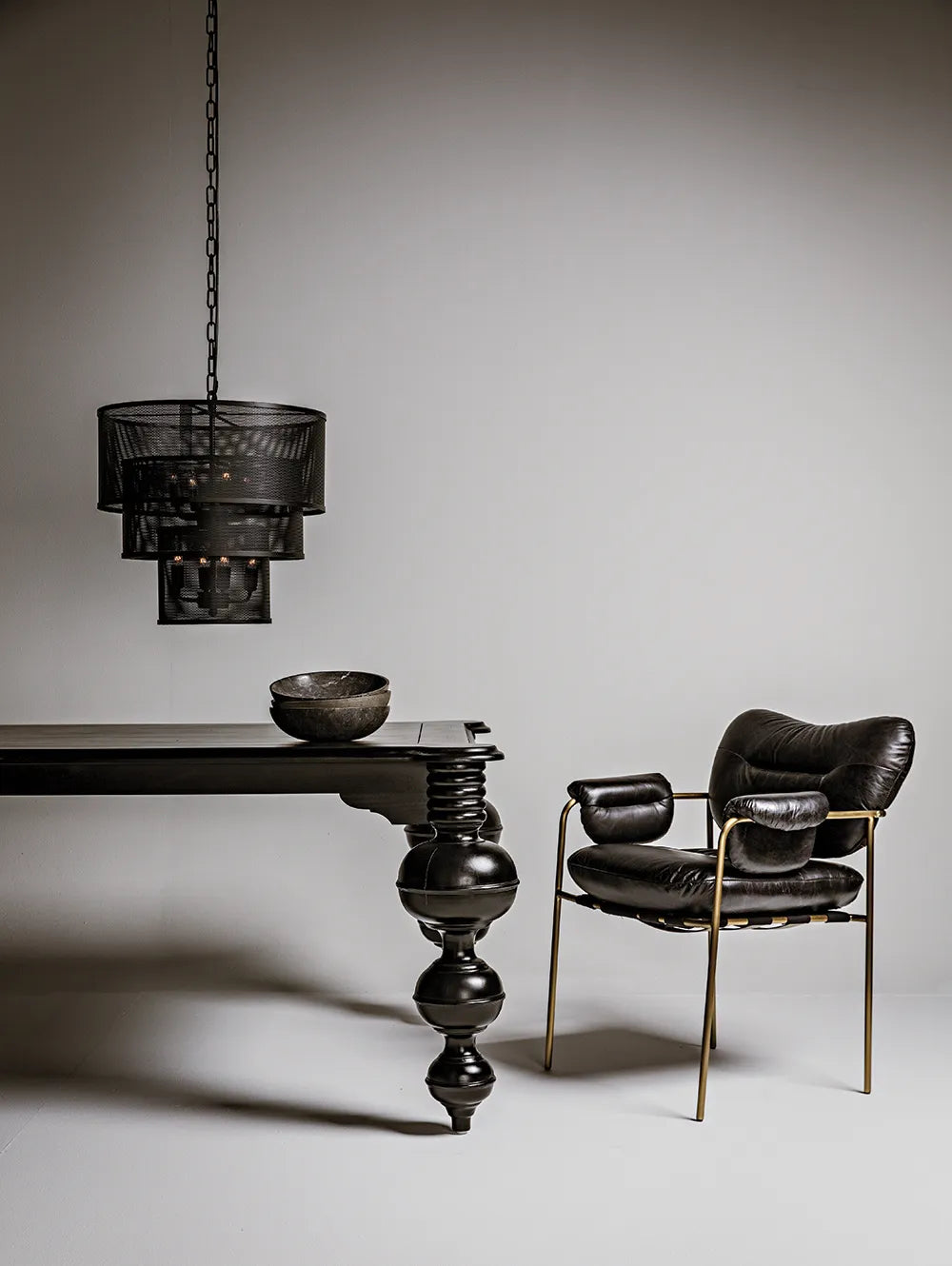 American Home Furniture | Noir - Arena Pendant, Black Steel