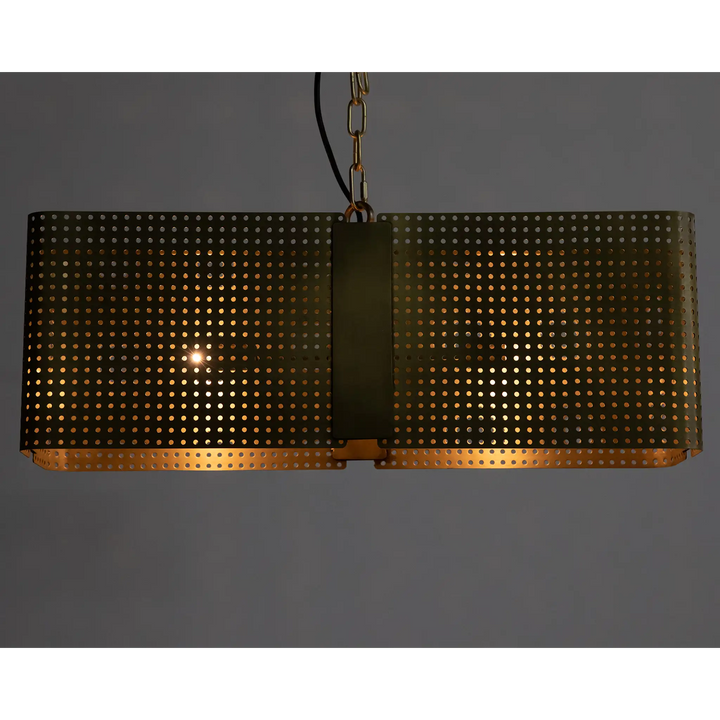 American Home Furniture | Noir - Apollo Lantern, Metal with Brass Finish