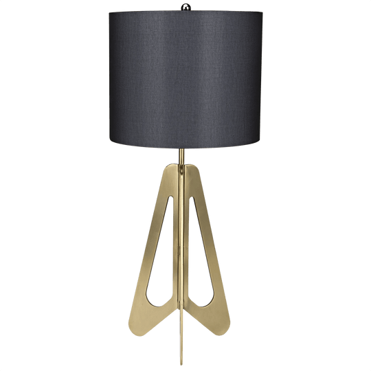 Noir Candis Lamp with Black Shade, Metal with Brass Finish TABLE LAMPS