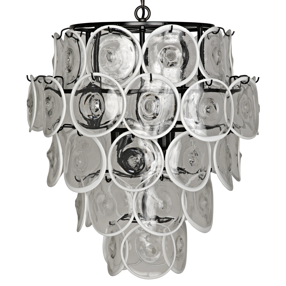 American Home Furniture | Noir - Alva Chandelier, Black Metal