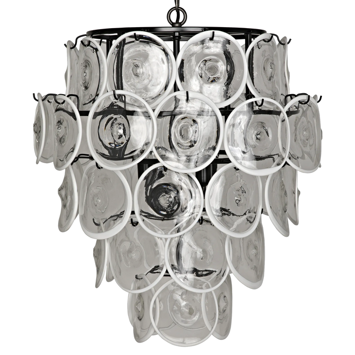 American Home Furniture | Noir - Alva Chandelier, Black Metal