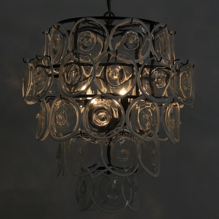 American Home Furniture | Noir - Alva Chandelier, Black Metal