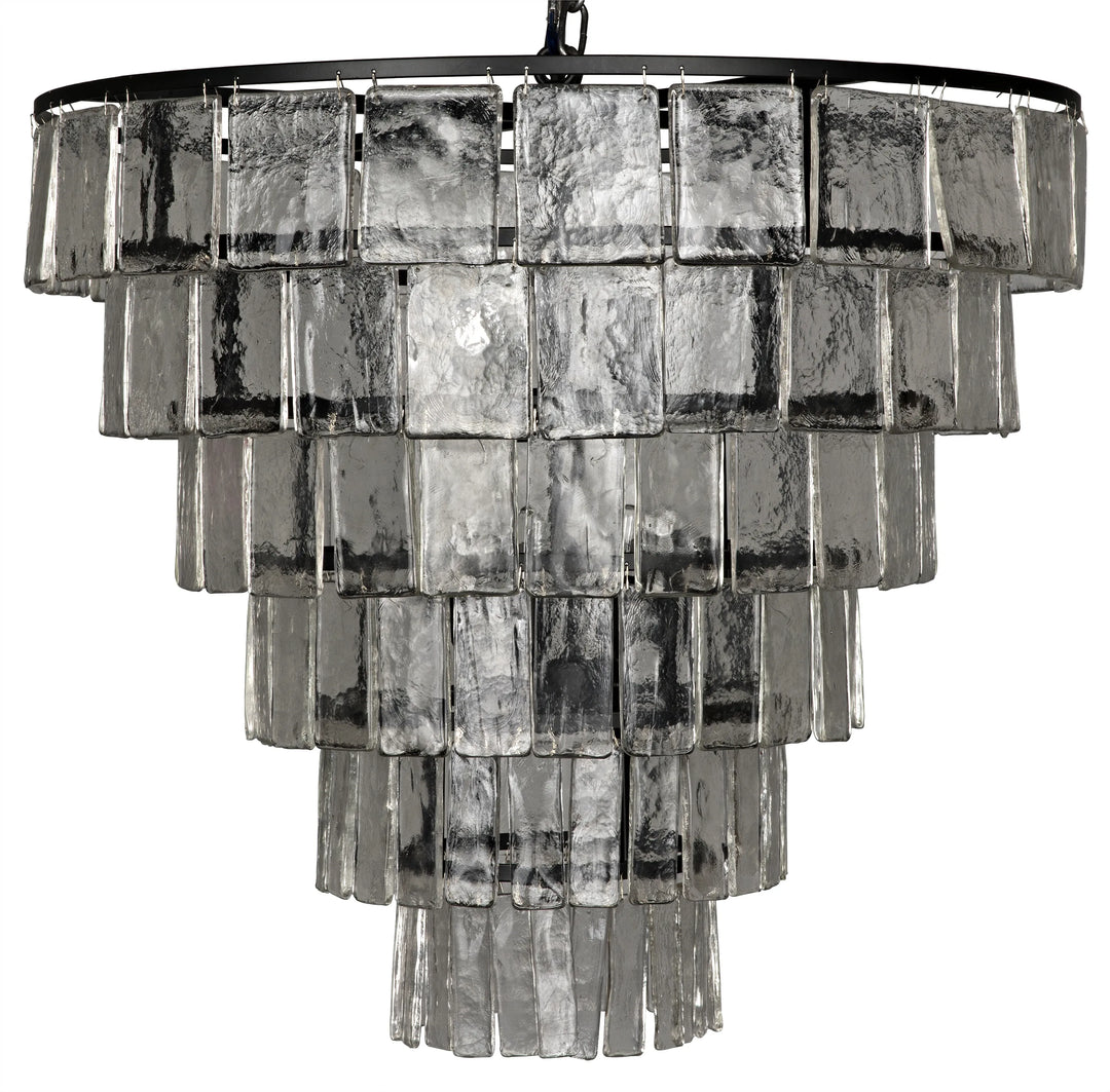 American Home Furniture | Noir - Carnegie Chandelier, Large, Black Steel