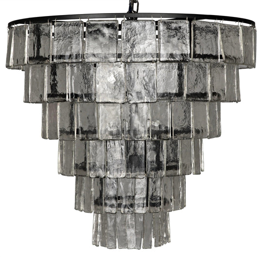 Noir Carnegie Chandelier, Large, Black Steel CHANDELIERS