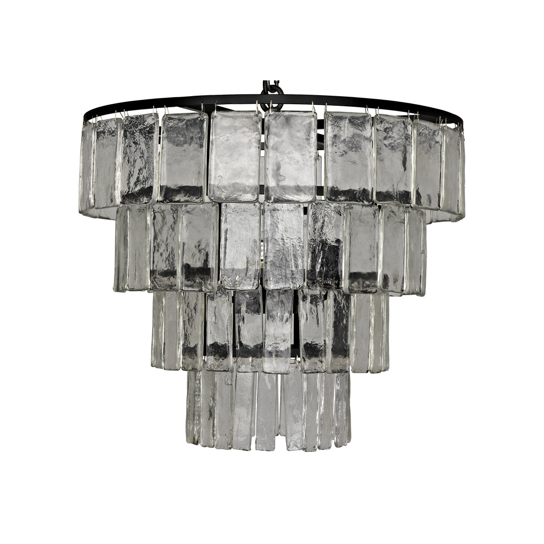 American Home Furniture | Noir - Carnegie Chandelier, Medium, Black Steel