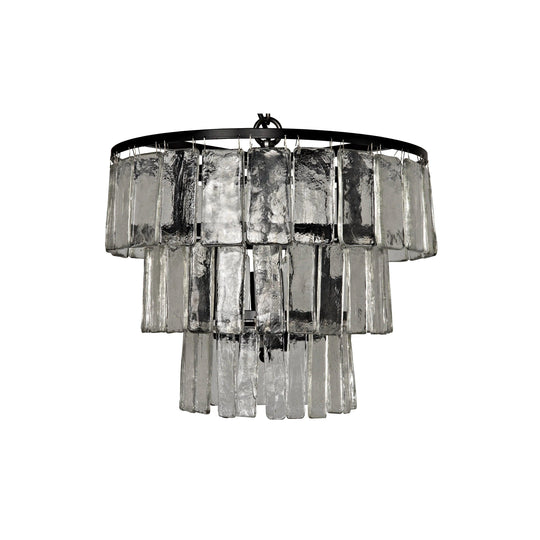 Noir Carnegie Chandelier, Small, Black Steel CHANDELIERS