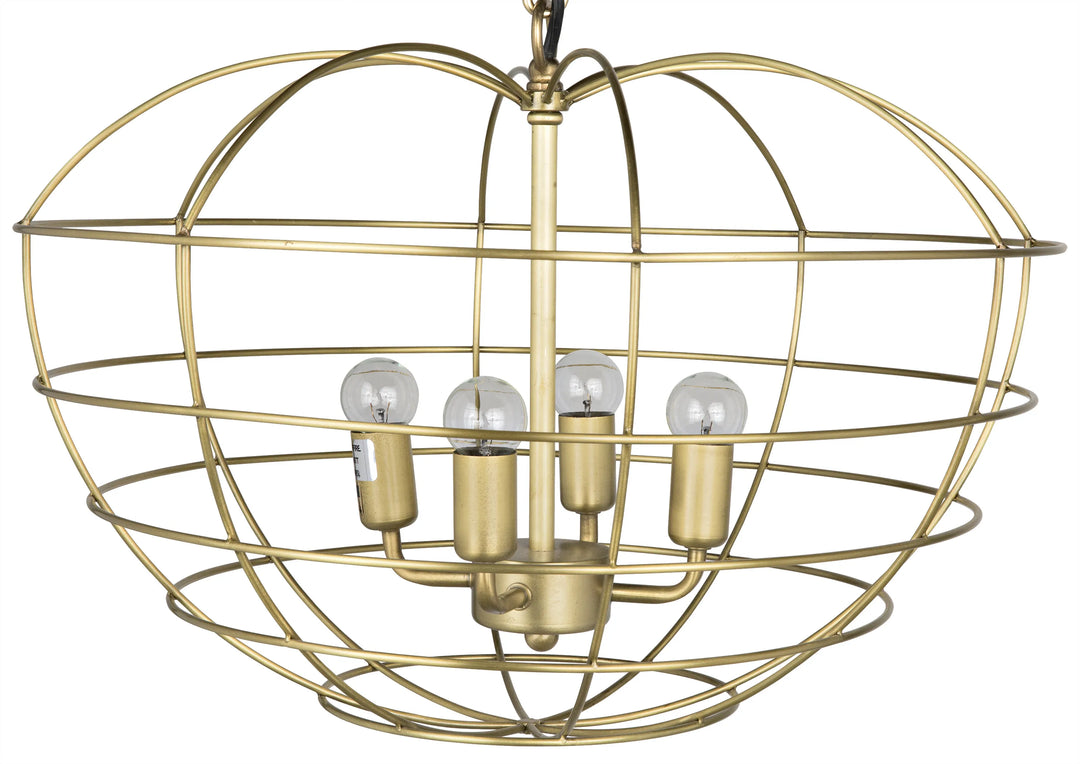 American Home Furniture | Noir - Mo Pendant, Metal with Brass Finish