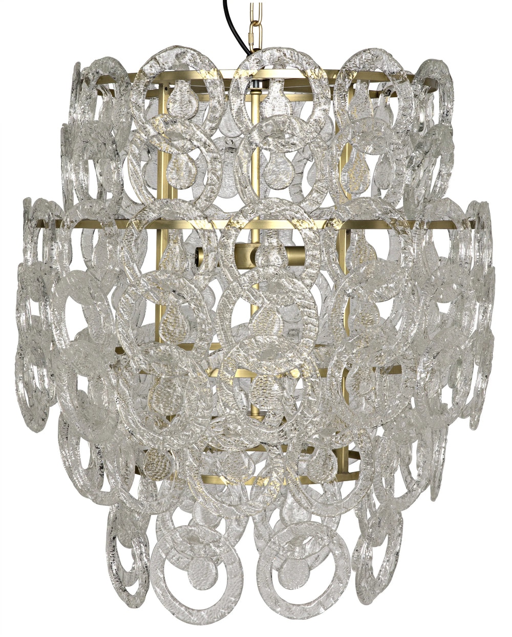 American Home Furniture | Noir - Quebec Chandelier, Metal with Brass Finish